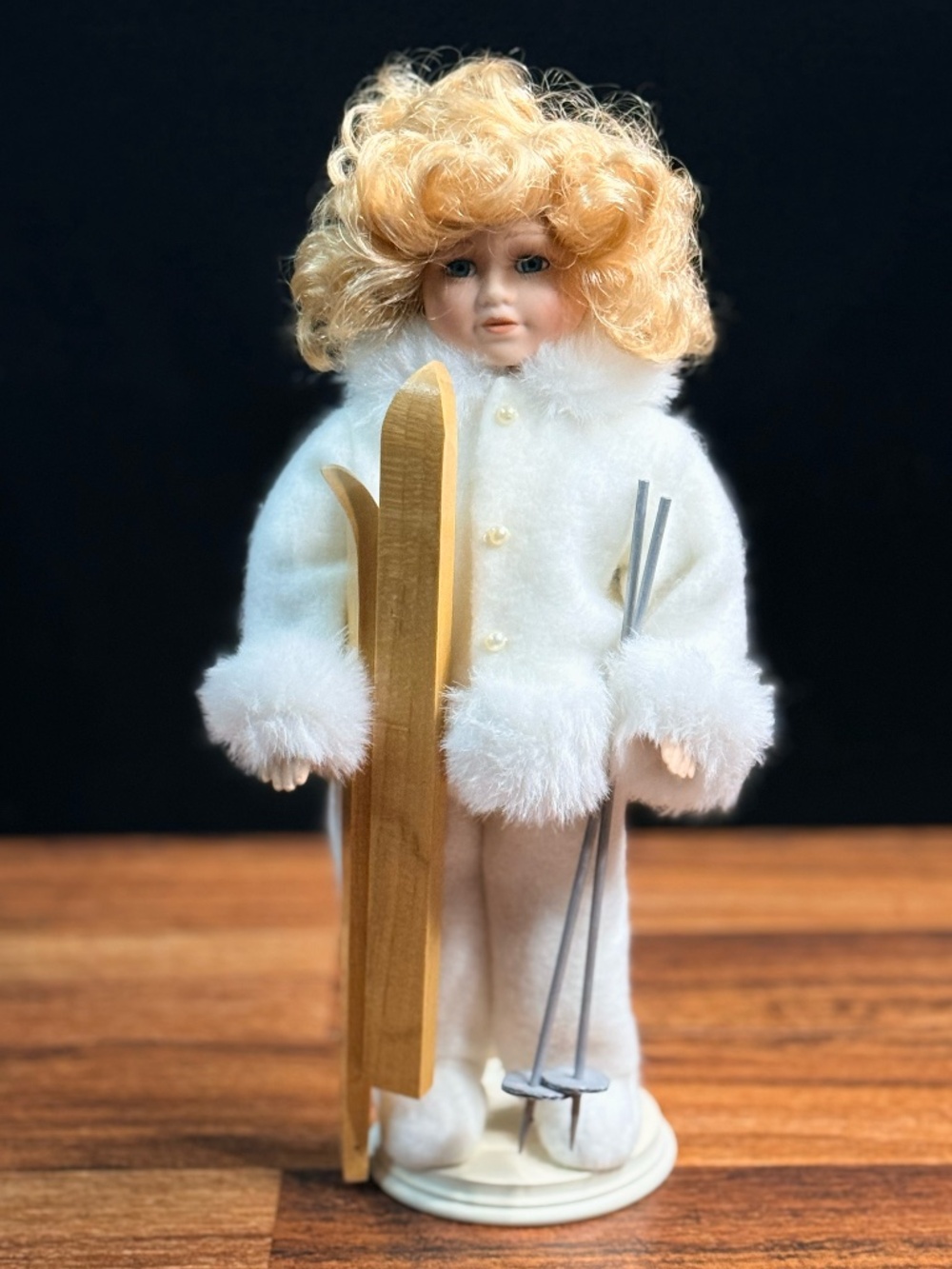 Collectible Doll with Snow Skis